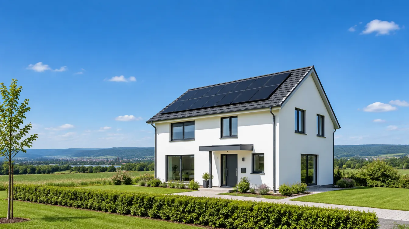 Modernes Einfamilienhaus mit Solaranlage im Illertal